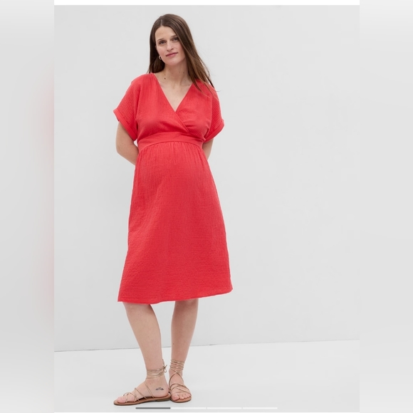 NWT - Gap Maternity Gauze Dress (Med) - Picture 2 of 4